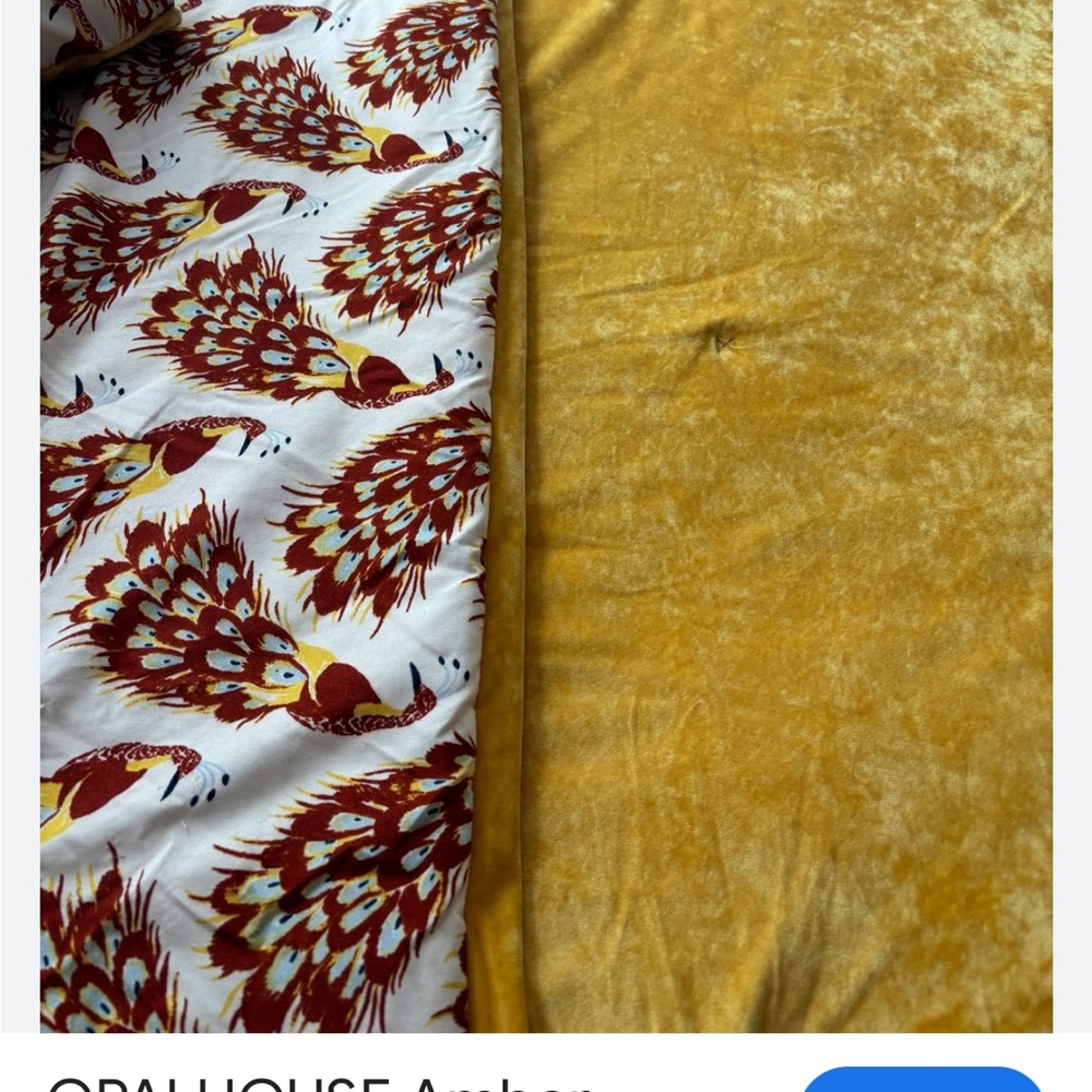 Opalhouse Red and Yellow Peacock Print Cotton Comforter Cover - Picture 4 of 4